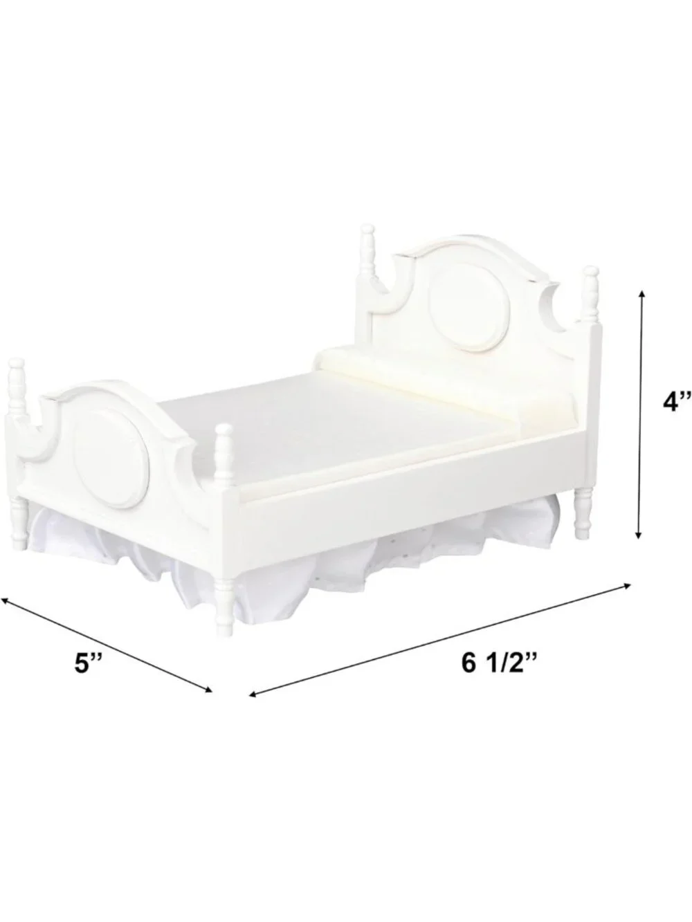 Mini Wooden Dollhouse Bed for 6